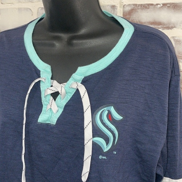 NHL fanatics Seattle kraken shirt womens large - Picture 2 of 6